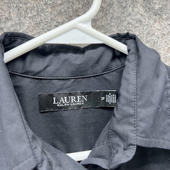 Lauren Ralph Lauren Shirt Dress Womens 2P Black Button Fit & Flare Knee Length - Picture 6 of 9